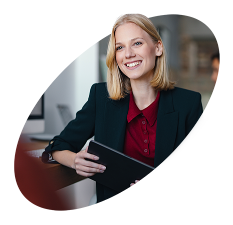 07 People-Woman-Red shirt-Tablet